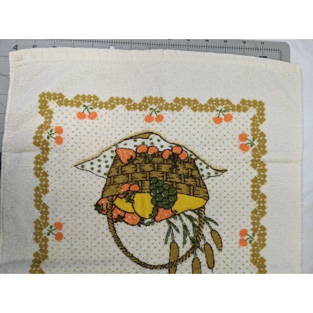 Kitchen Hand Towel Tan Fruit Basket 16x23‎ Inch